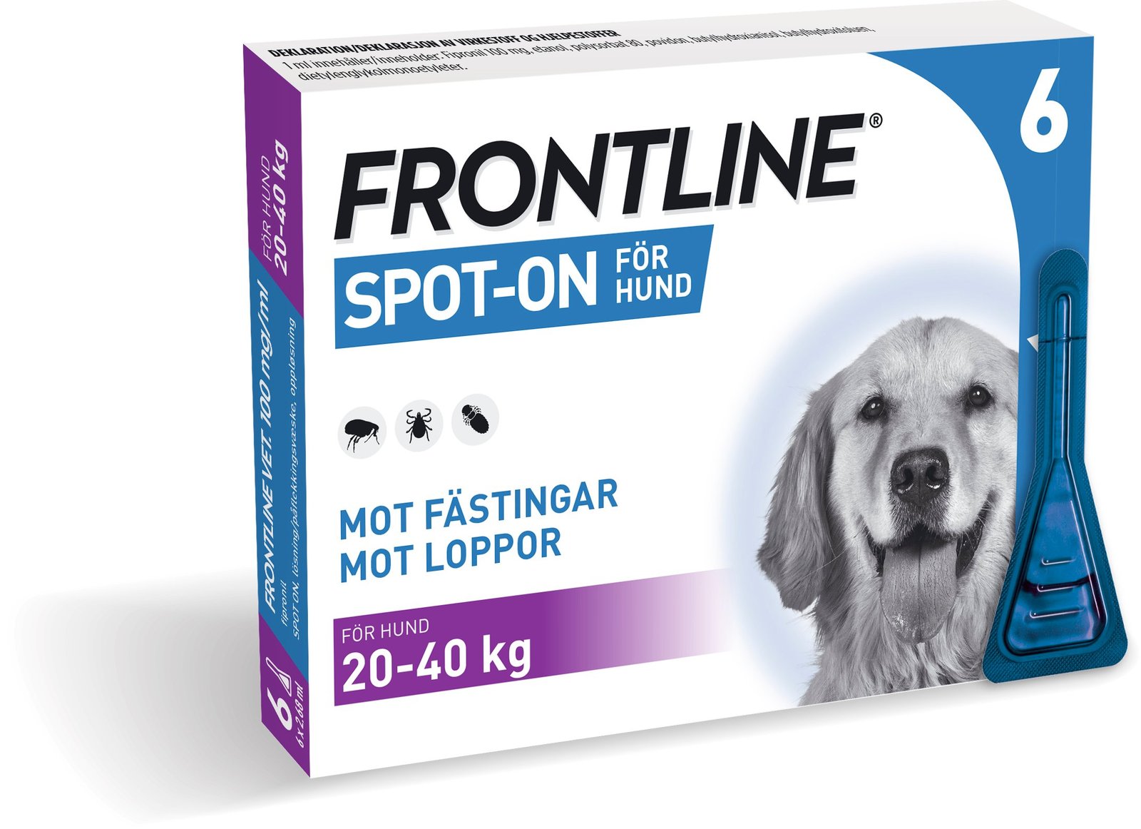 Frontline vet. spot-on, lösning 100 mg/ml, 6 x 2,68 ml