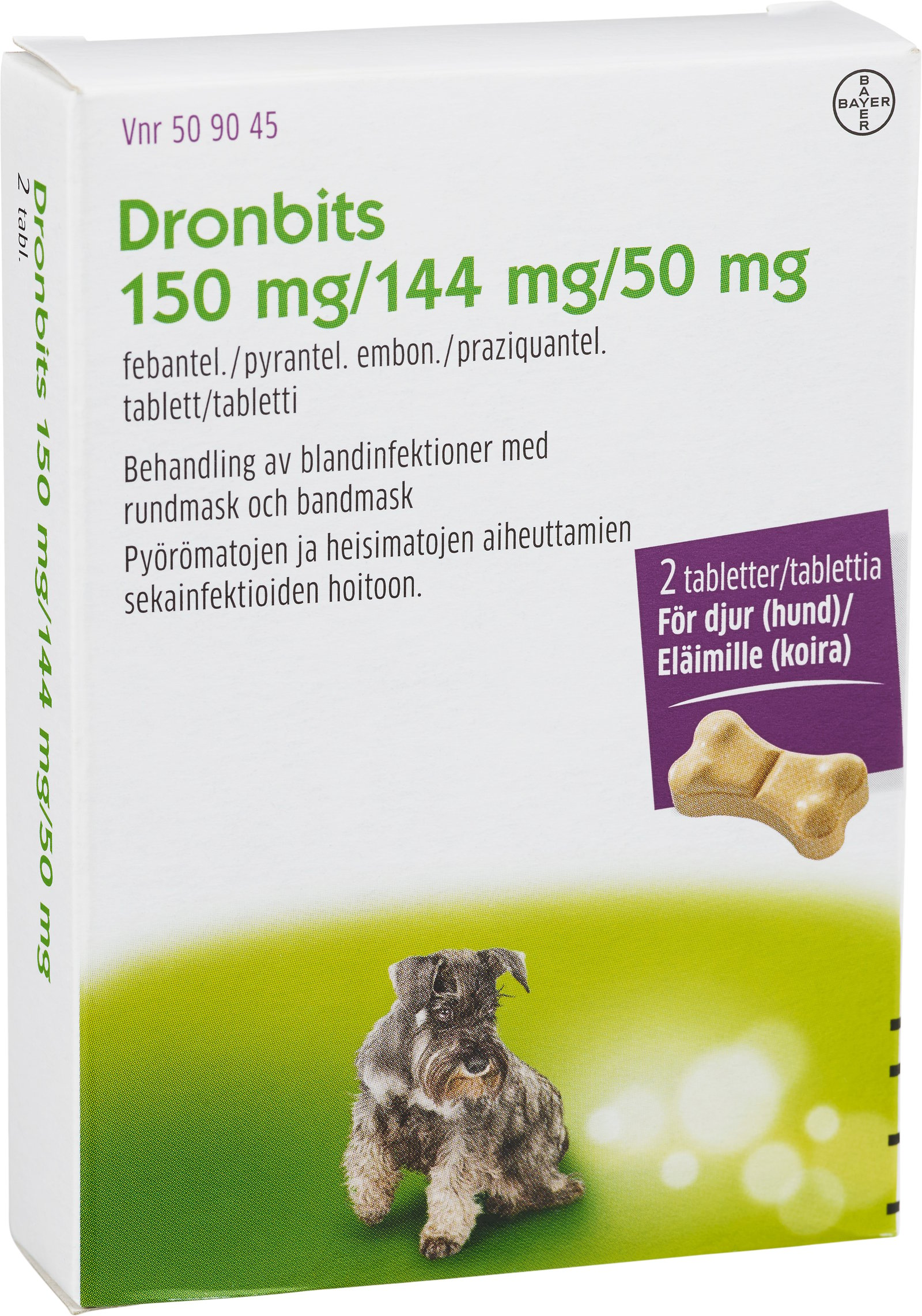 Dronbits tablett 150mg/144 mg/ 50 mg 2 st