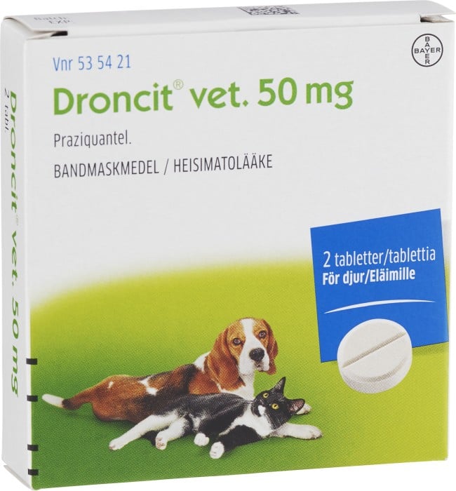Droncit Vet 50 mg 2 tabletter