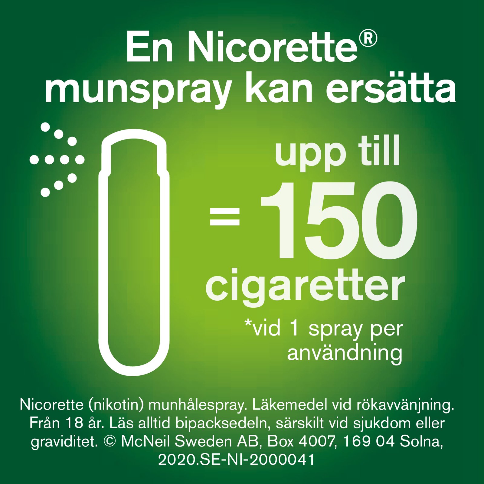 Nicorette Pepparmint Munhålespray Lösning 1 mg/spray 150 doser