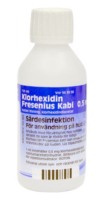 Klorhexidin Fresenius Kabi, kutan lösning 0,5 mg/ml, 125 ml