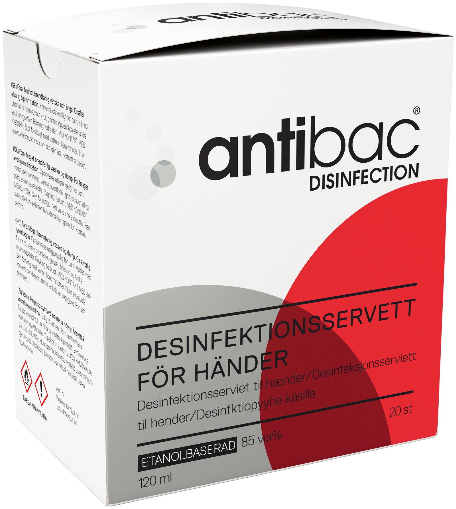 Antibac Desinfektionsservett för händer 20 st