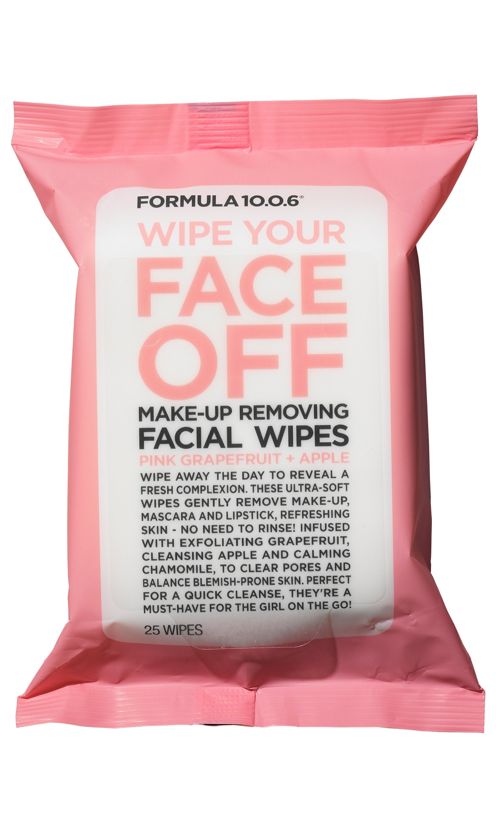 Formula 10.0.6 Wipe Your Face Off Make-Up Removing Wipes 25 st