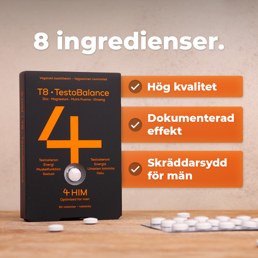 4Him T8 TestoBalance Kosttillskott 60 tabletter