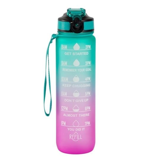 The Hollywood Motivational Bottle Pink & Green 1000 ml