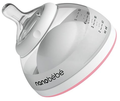 nanobébé Bröstmjölksflaska Anti-kolik Rosa 150 ml