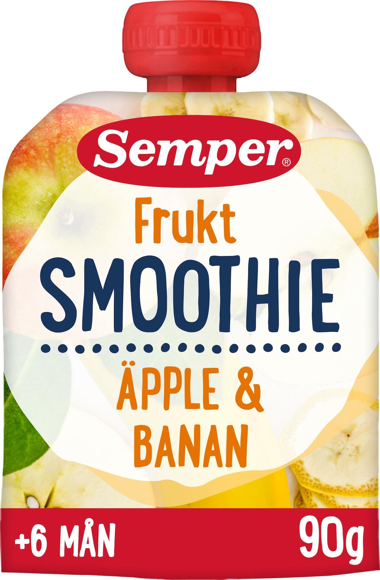 Semper Fruktsmoothie Äpple & Banan 90g