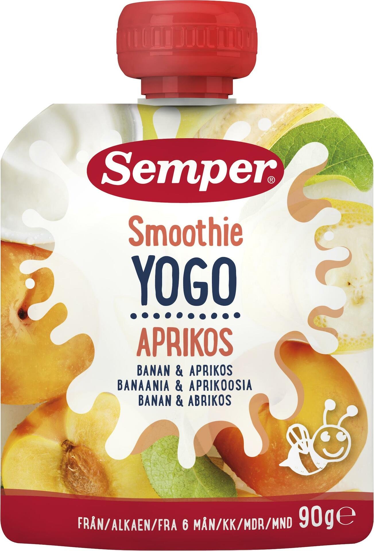 Semper Smoothie Yogo Aprikos & Banan 90g