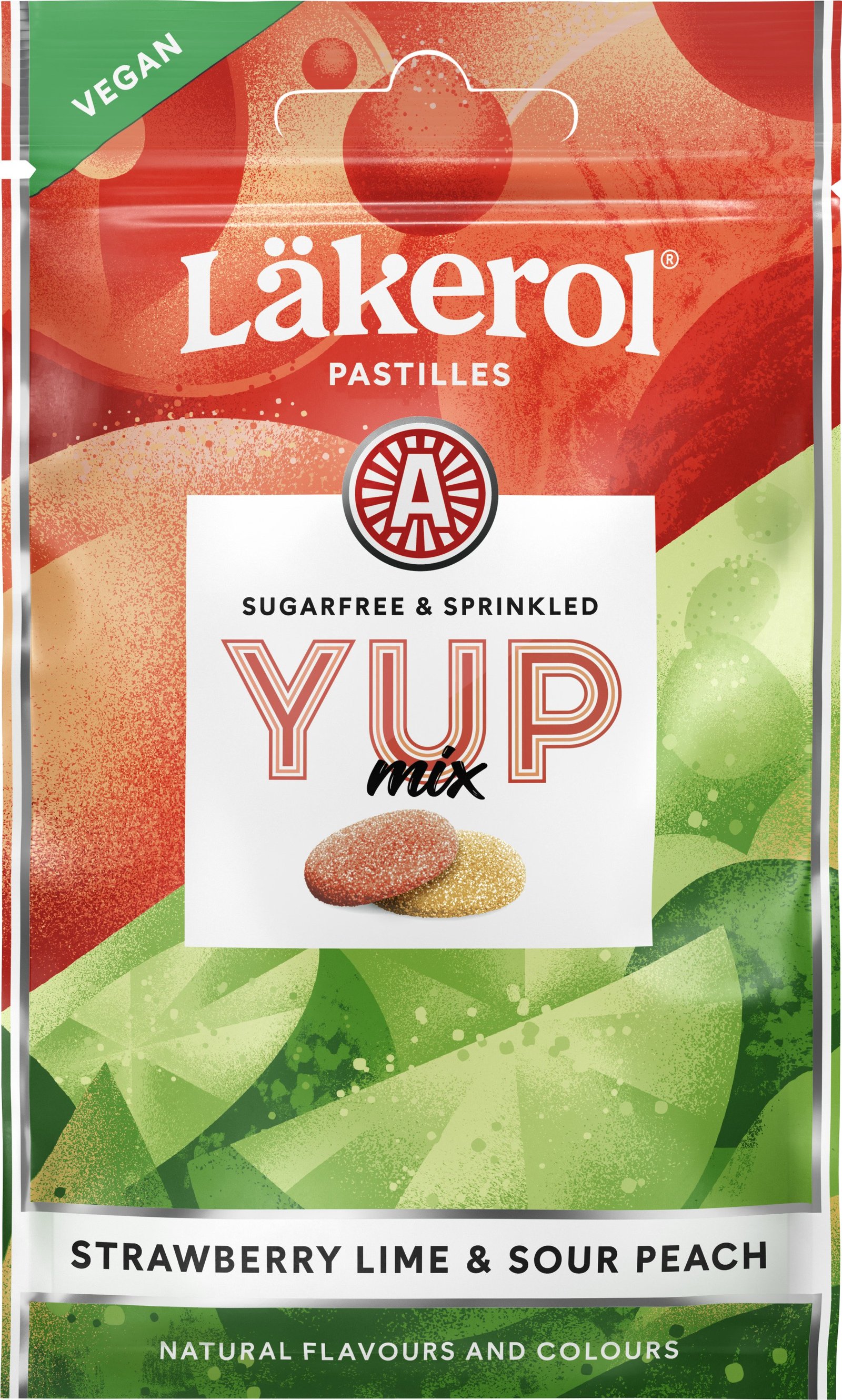 Läkerol YUP Mix Sour Peach & Strawberry Lime 30 g