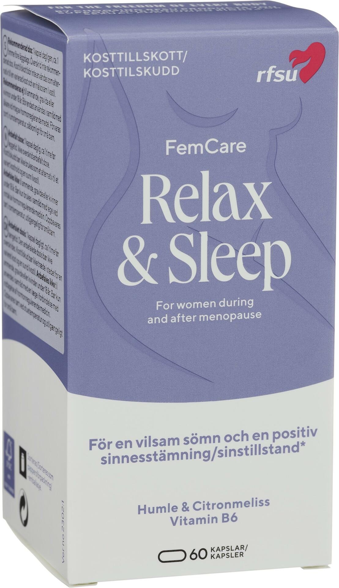 RFSU FemCare Relax & Sleep 60 kapslar