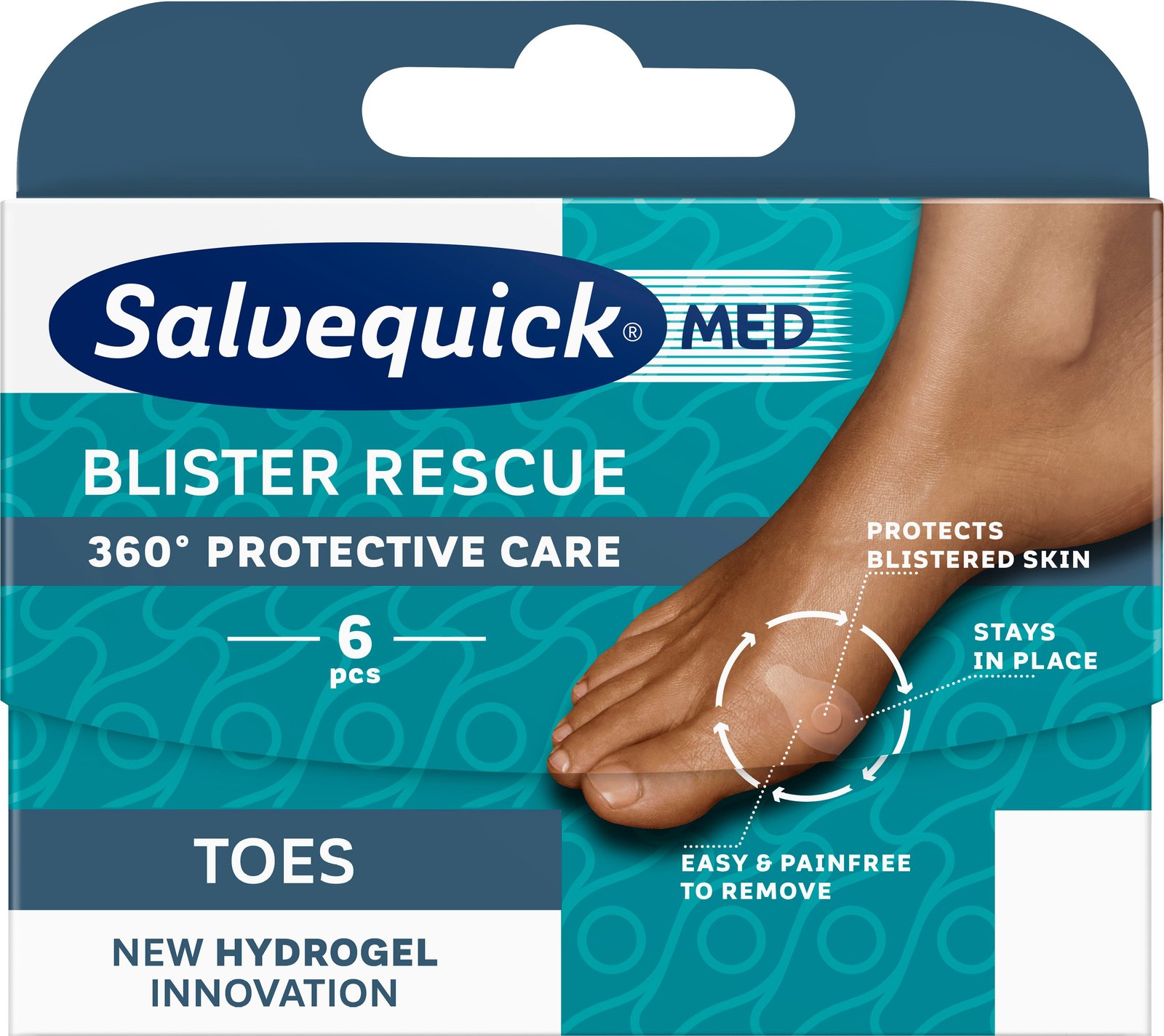 Salvequick Med Blister Rescue Toes Skavsårsplåster 6 st