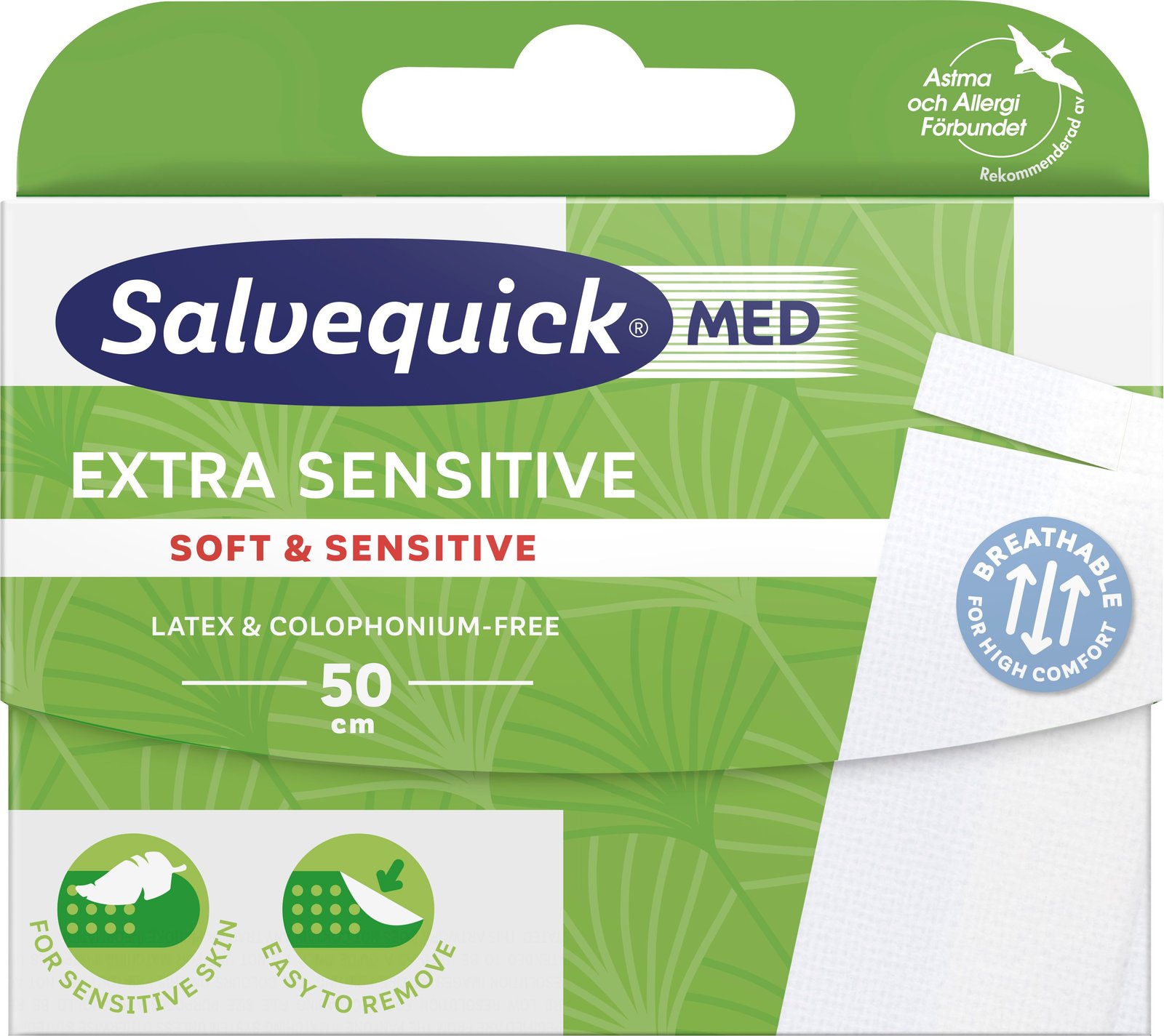 Salvemed Plåster extra sensitive 50 cm