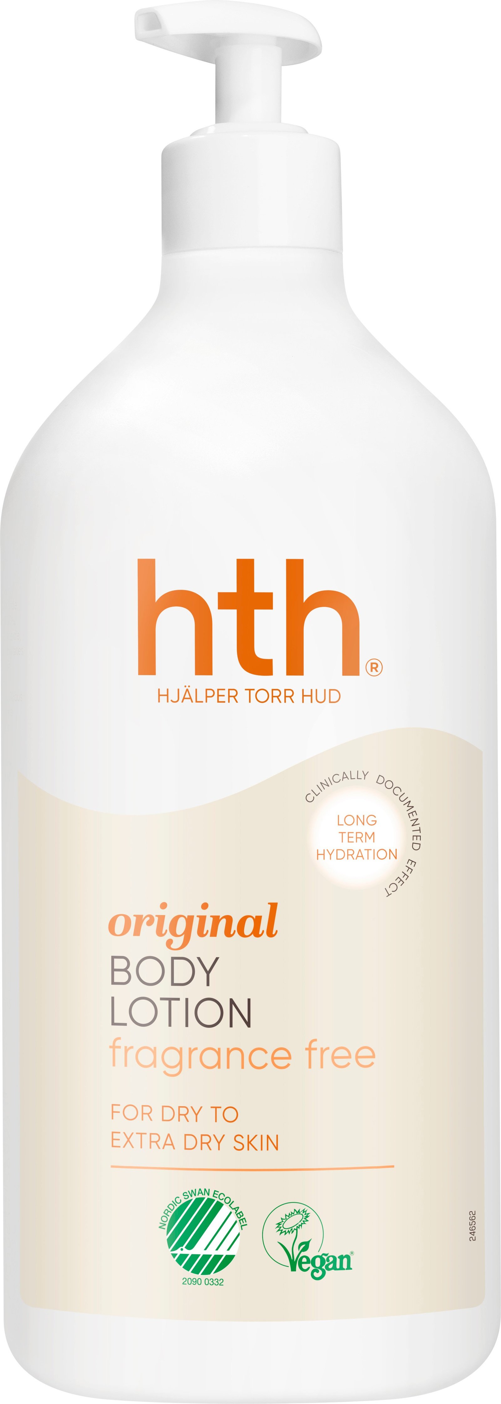 HTH Original Body Lotion Dry & Extra Dry Skin Oparfymerad 400 ml