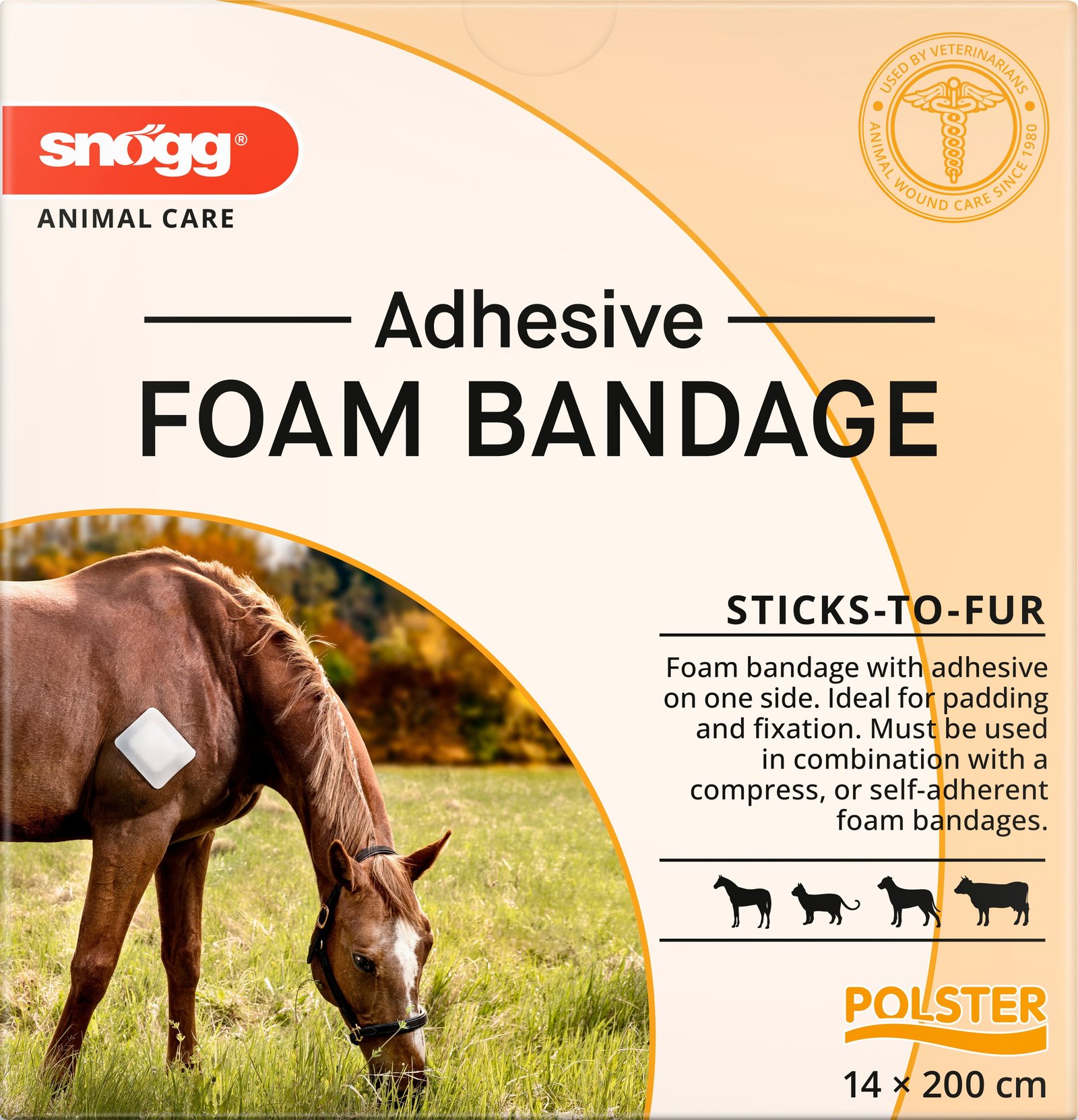 Snögg Animal Foam Bandage Adhesive 14 cm x 2 m