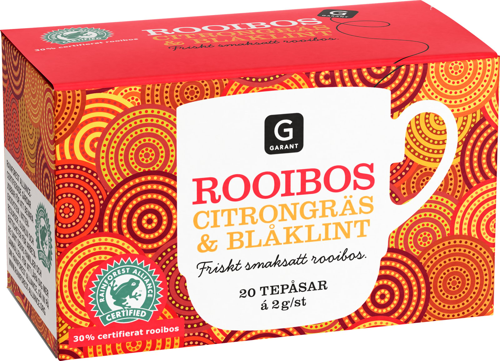 Garant Rooibos Örtte Citrongräs & Blåklint 40 g