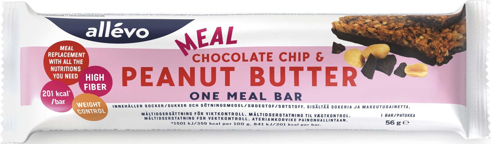 Allévo One Meal Bar Chocoalte Chip Peanut Butter 56 g