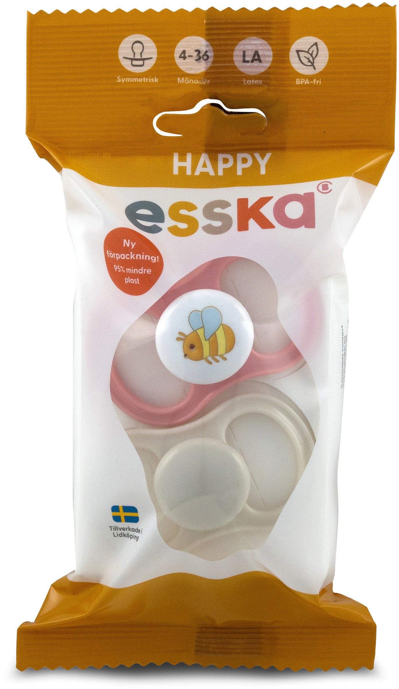 esska Happy Nappar 4-36M Latex 2 st - Olika färger och motiv