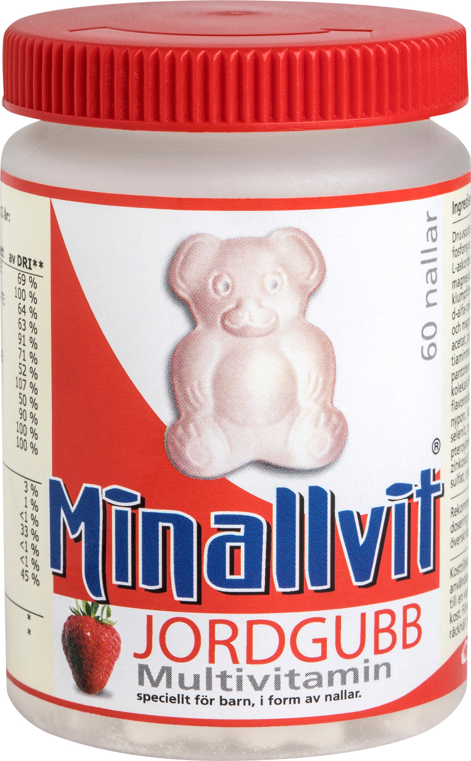 Minallvit Jordgubb Multivitamin 60 st