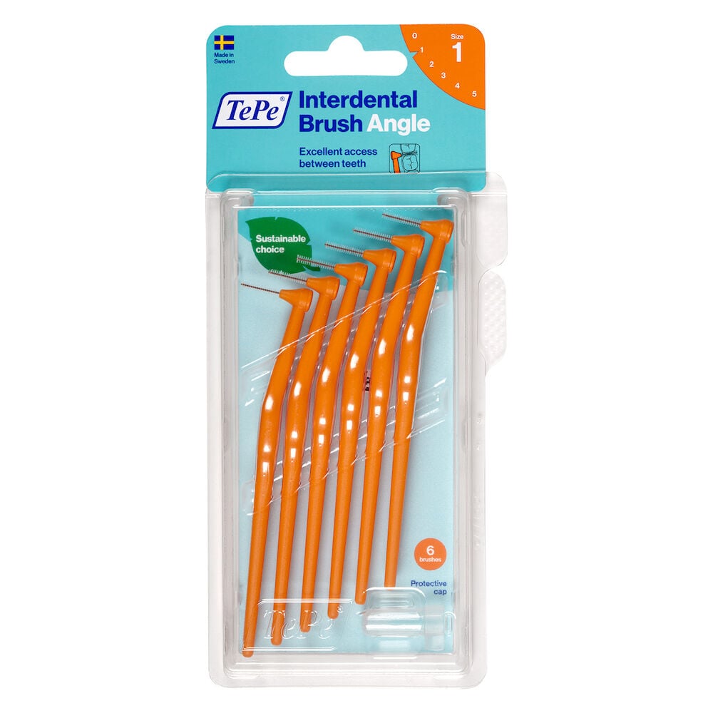 TePe Angle Vinklad Mellanrumsborste 0,45mm Orange 6-pack