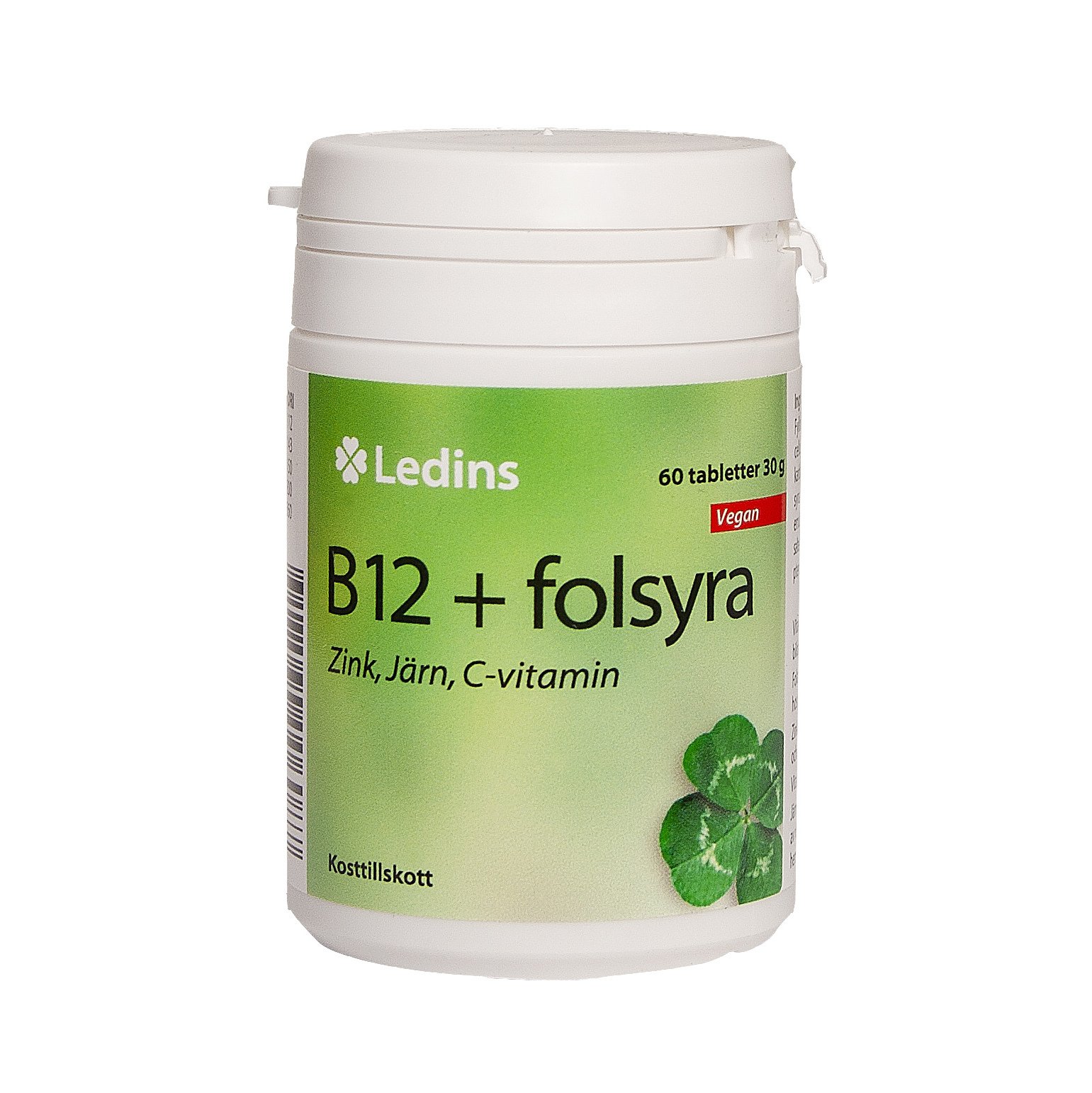 Ledins Vitamin B12 + Folsyra 60 tabletter