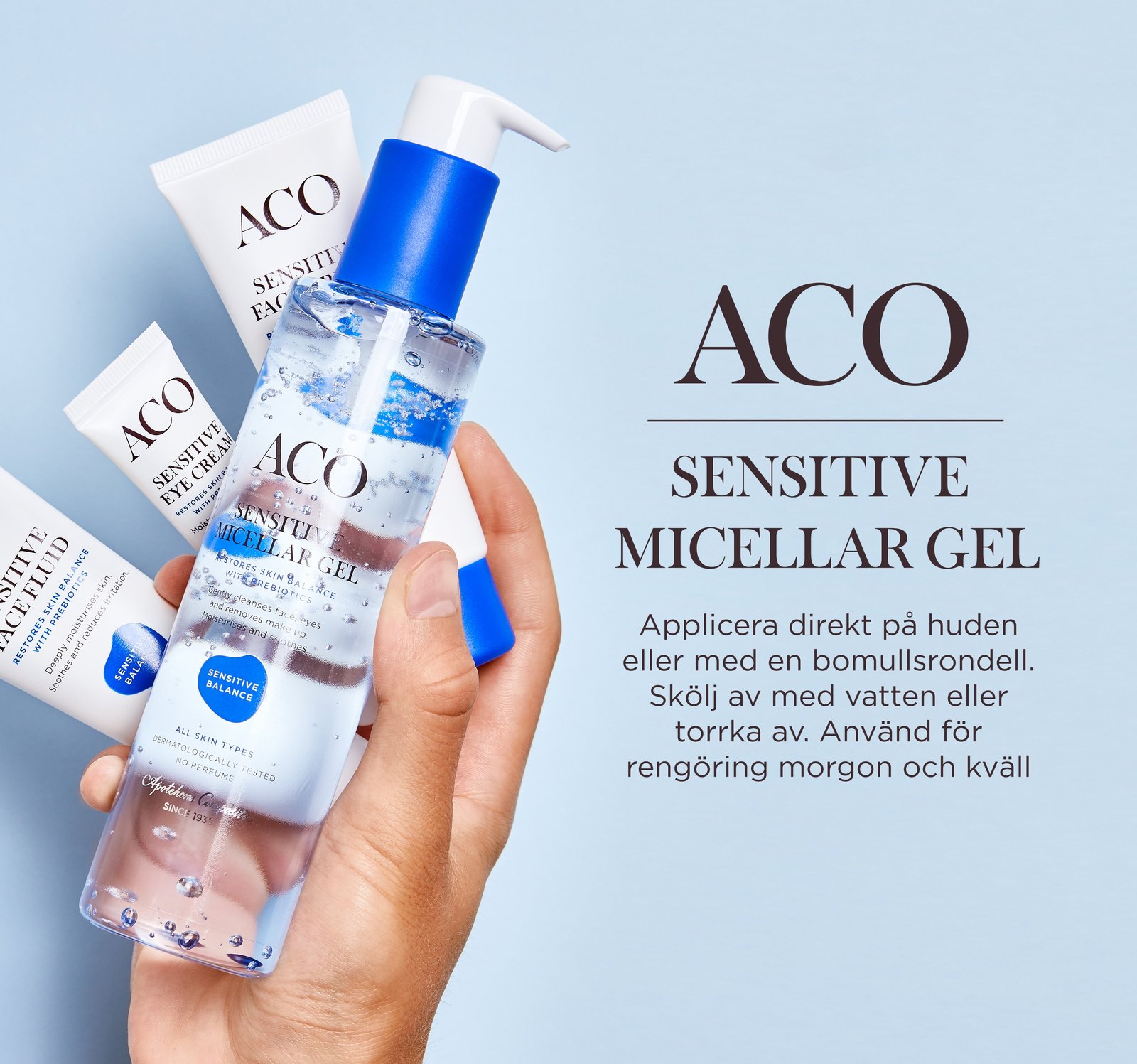 ACO Face Sensitive Balance Micellar Cleansing Gel Ansiktsrengöring 200 ml