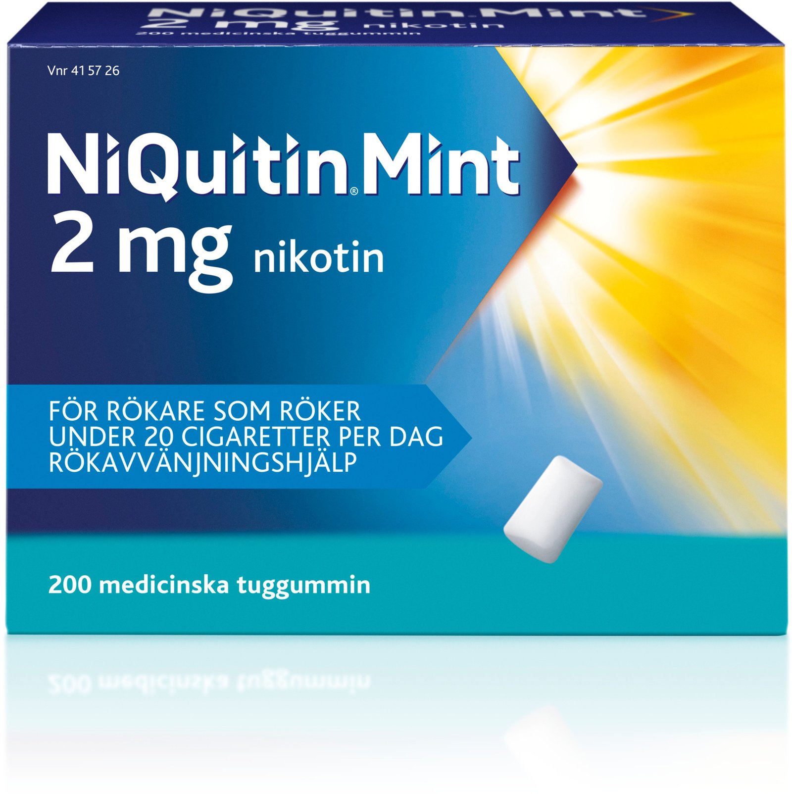 NiQuitin Mint 2 mg Medicinskt Nikotintuggummi 200 st