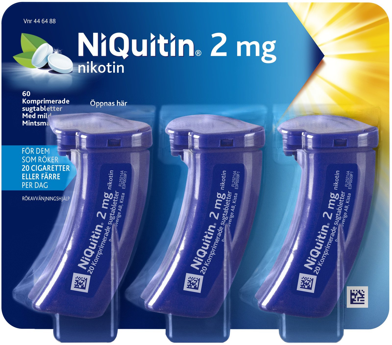 NiQuitin 2 mg Komprimerad Sugtablett 60 st