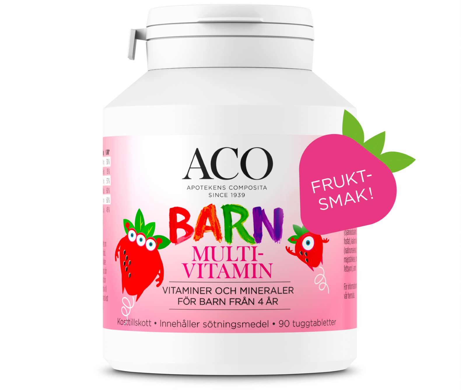 ACO Barn Multivitamin Fruktsmak 90 tuggtabletter