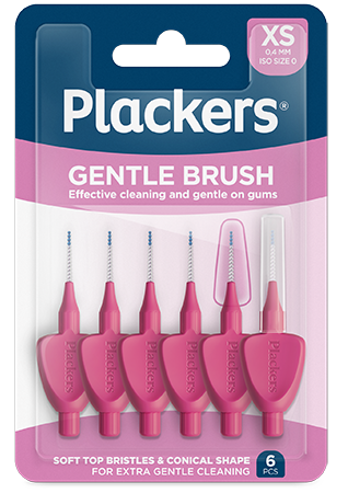 Plackers Gentle Brush Skonsam Mellanrumsborste Rosa XXS (0,4 mm) 6 st