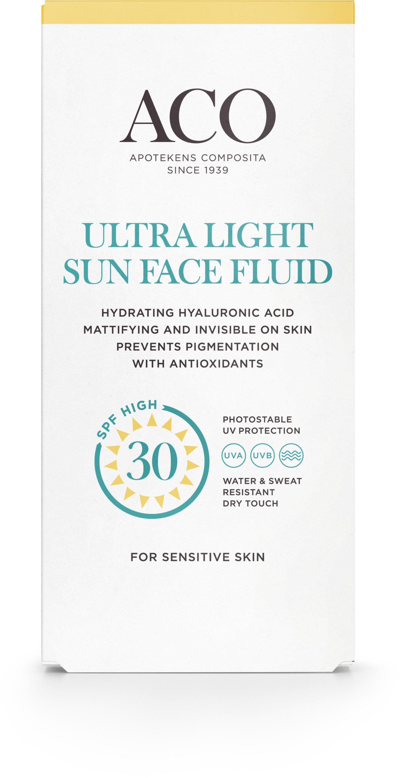 ACO Ultra Light Sun Face Fluid SPF30 40 ml
