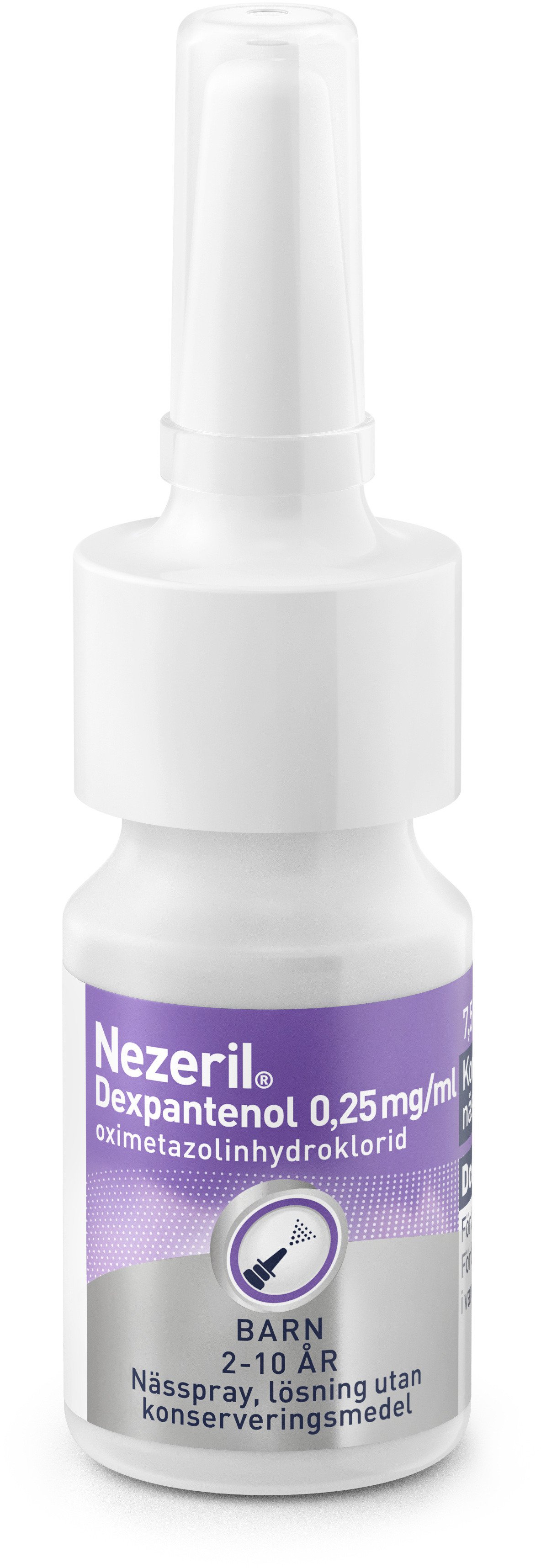 Nezeril Dexpantenol 0,25mg/ml Nässpray 7,5 ml (utan konserveringsmedel)