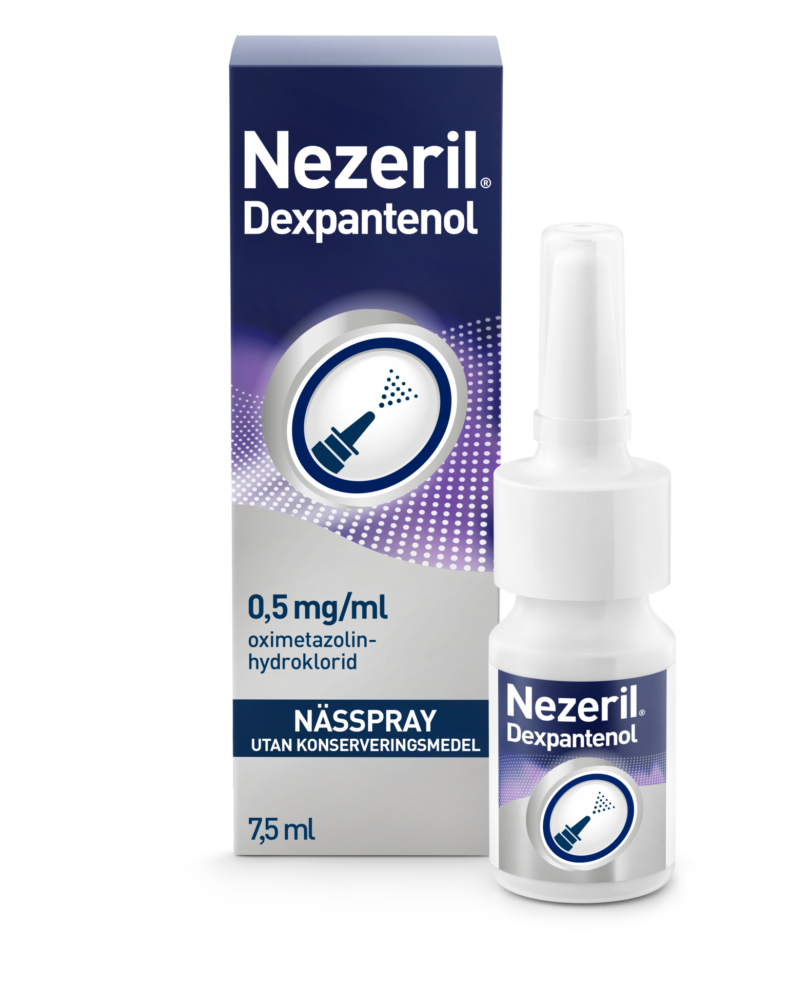 Nezeril Dexpantenol 0,5 mg/ml Nässpray 7,5 ml (utan konserveringsmedel)