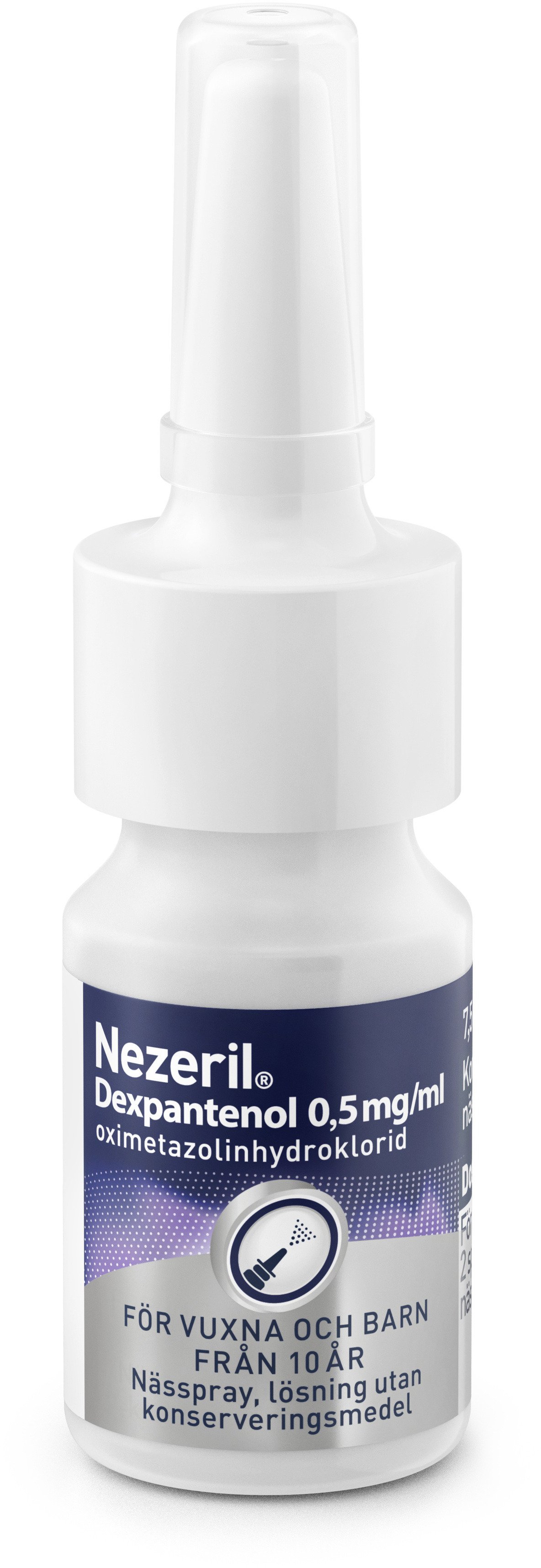 Nezeril Dexpantenol 0,5 mg/ml Nässpray 7,5 ml (utan konserveringsmedel)