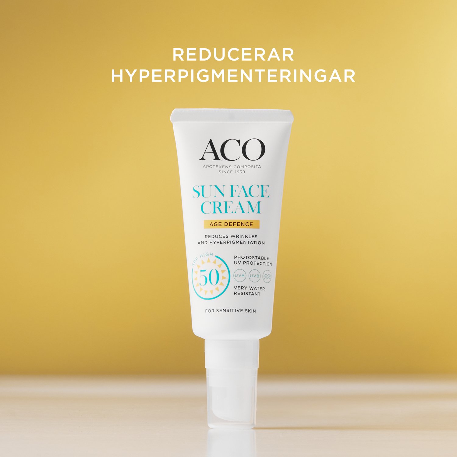 ACO Sun Face Cream Age Defense SPF50 Oparfymerad 40 ml