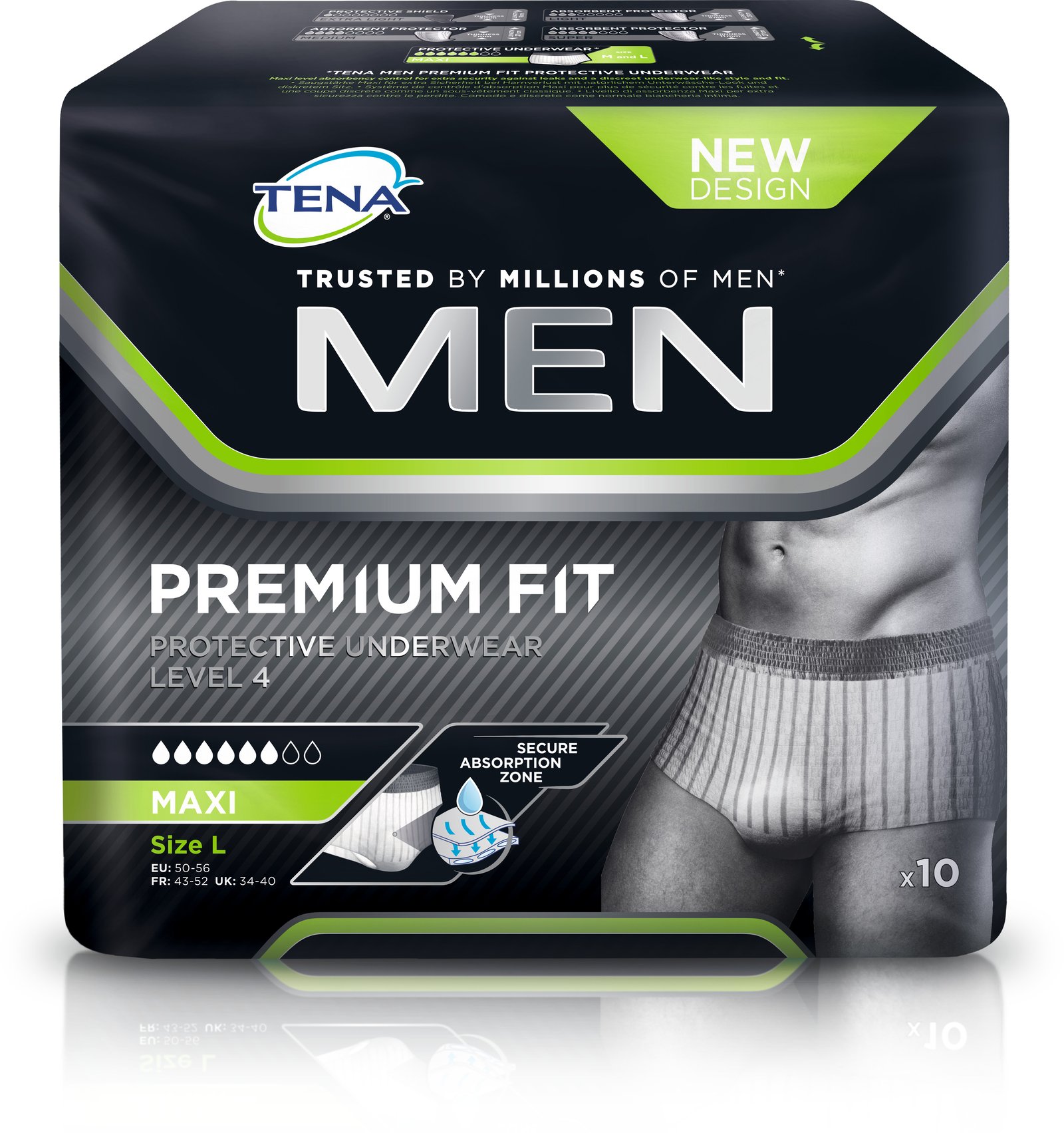 TENA Men premium inkontinensskydd large 10 st