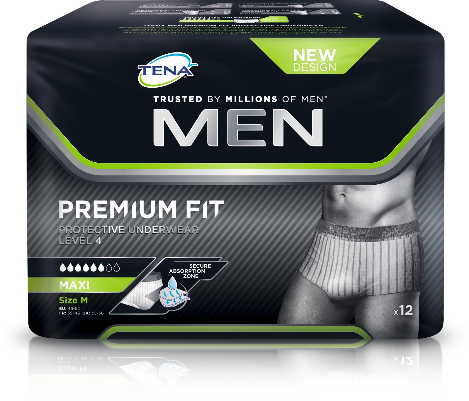 TENA Men premium inkontinensskydd Medium 12 st