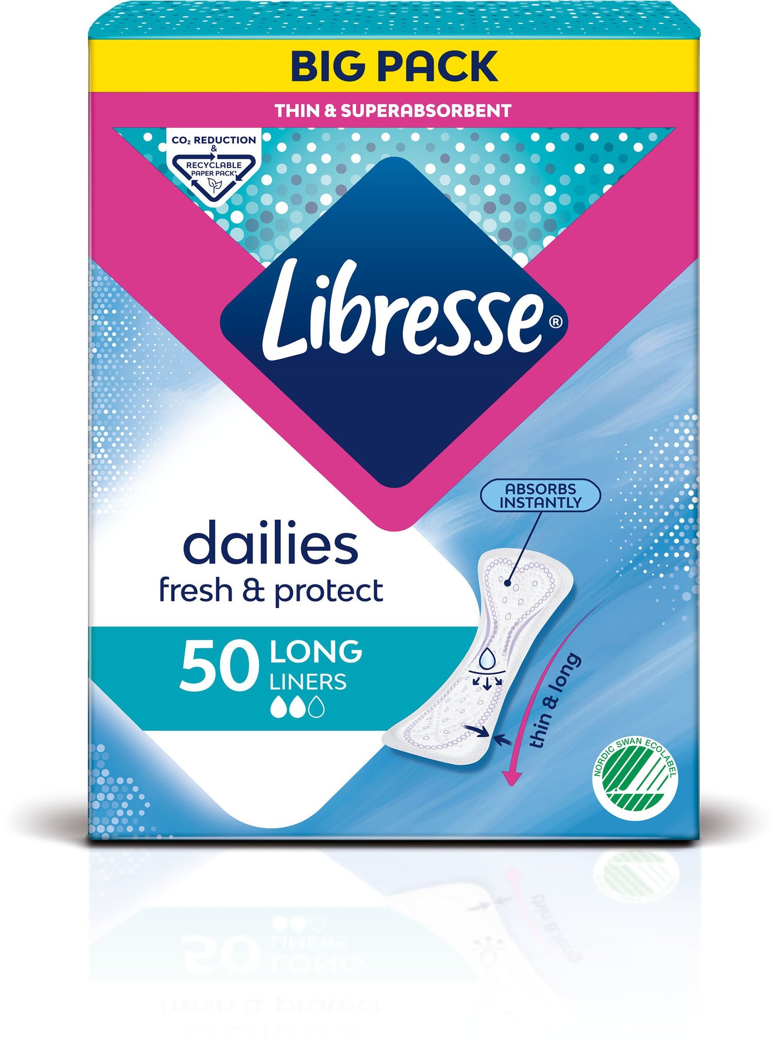 Libresse Dailies Fresh & Protect Long 50 st
