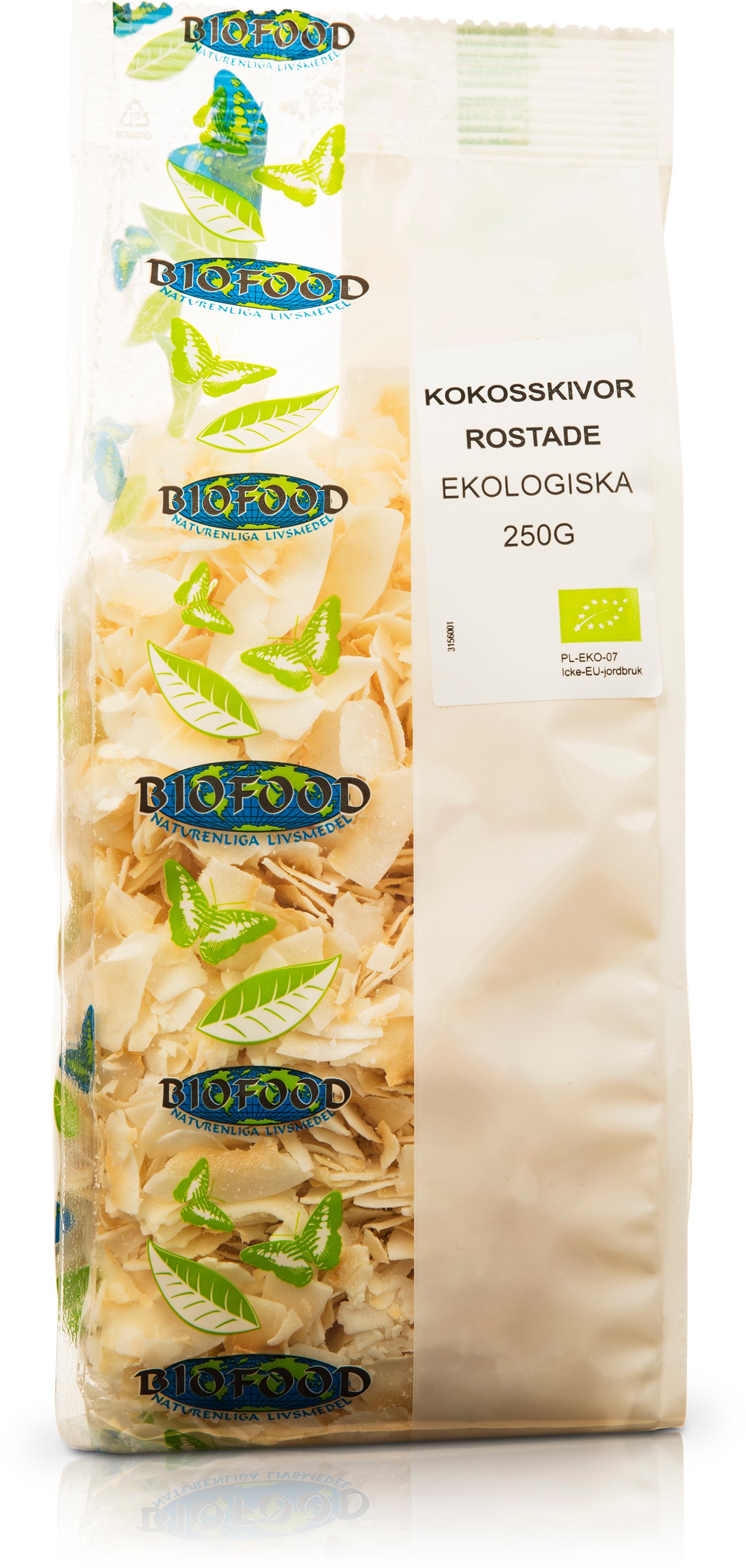 Biofood Kokoschips Rostade 250 g