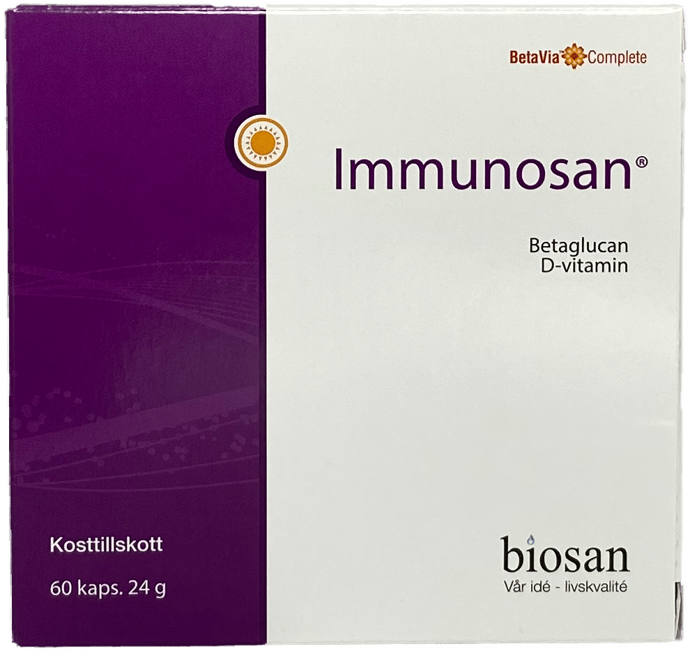 Biosan Immunosan Betaglucan & D-vitamin 60 kapslar