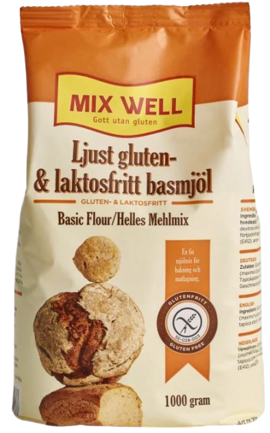 MixWell Ljust Gluten- & Laktosfritt Basmjöl 1000 g
