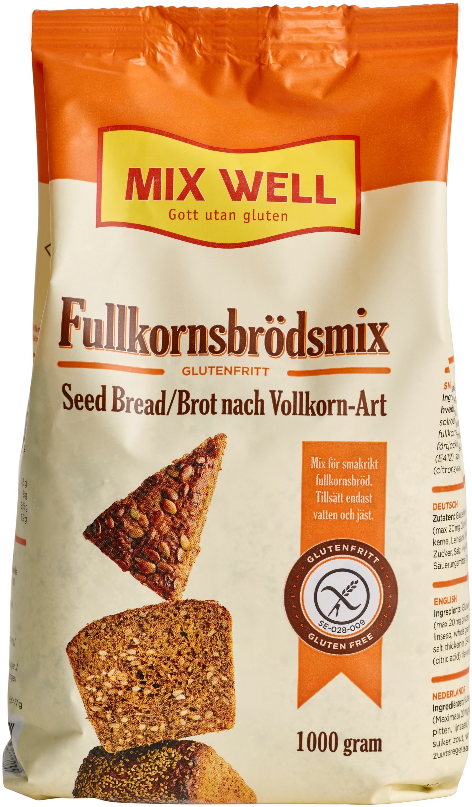 MixWell Glutenfri Fullkornsbrödsmix 1000 g