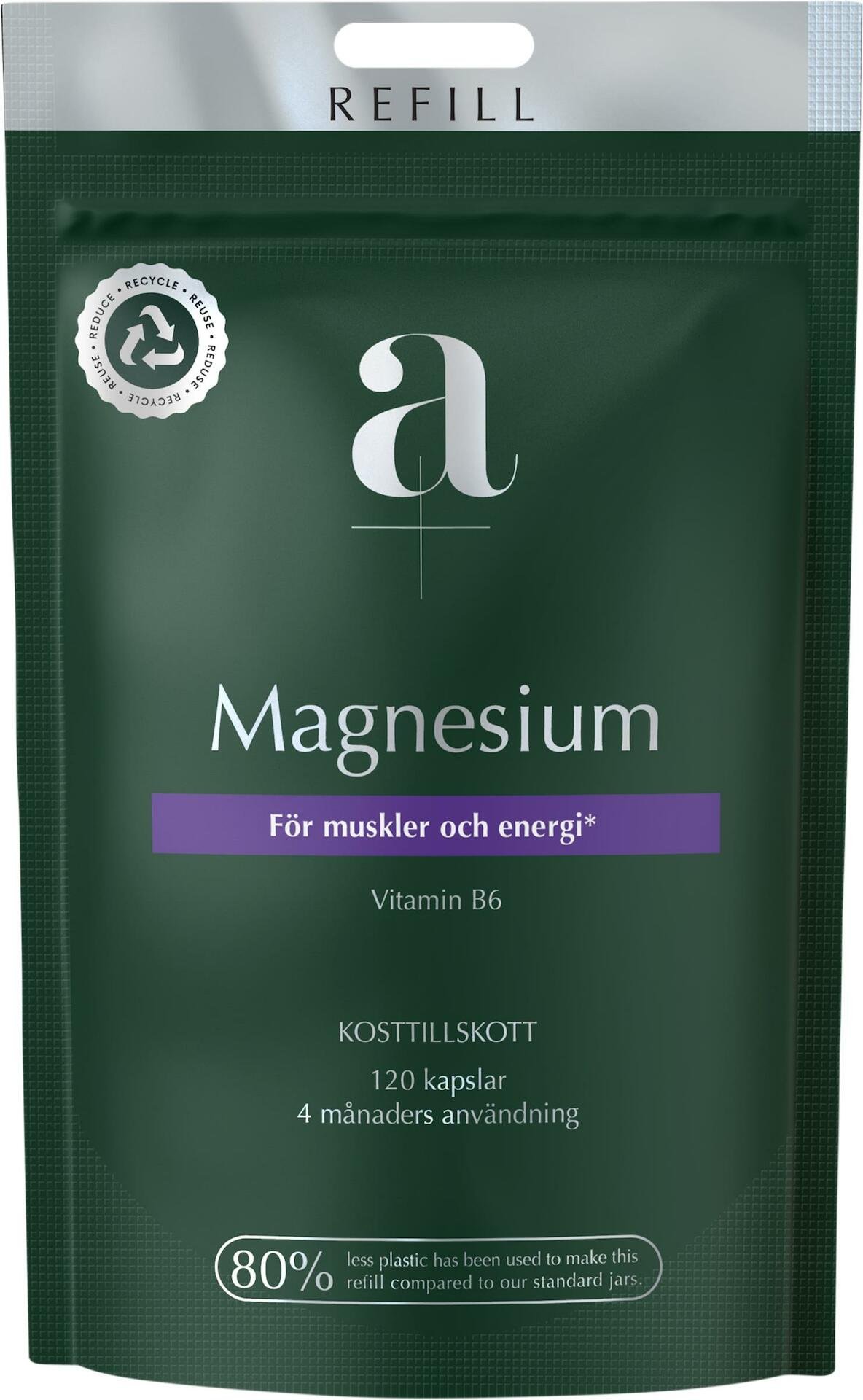 A+ Magnesium 350mg Refill  120 kapslar