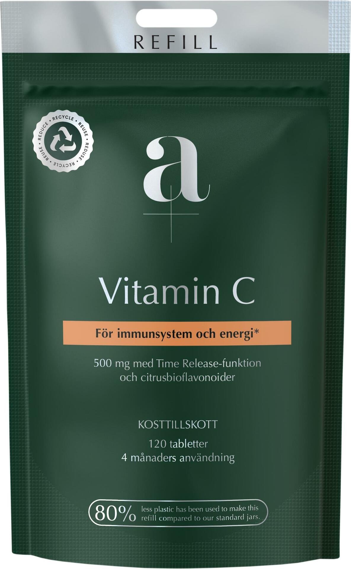 A+ Vitamin C Refill 120 tabletter