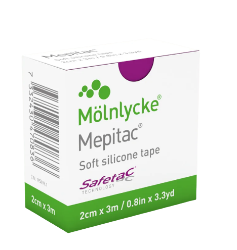 Mölnlycke Health Care Mepitac Soft Silicone Fixeringstejp 2 cm x 3 m