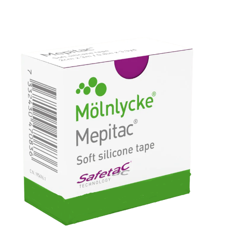 Mölnlycke Health Care Mepitac Soft Silicone Fixeringstejp 4 cm x 1,5 m