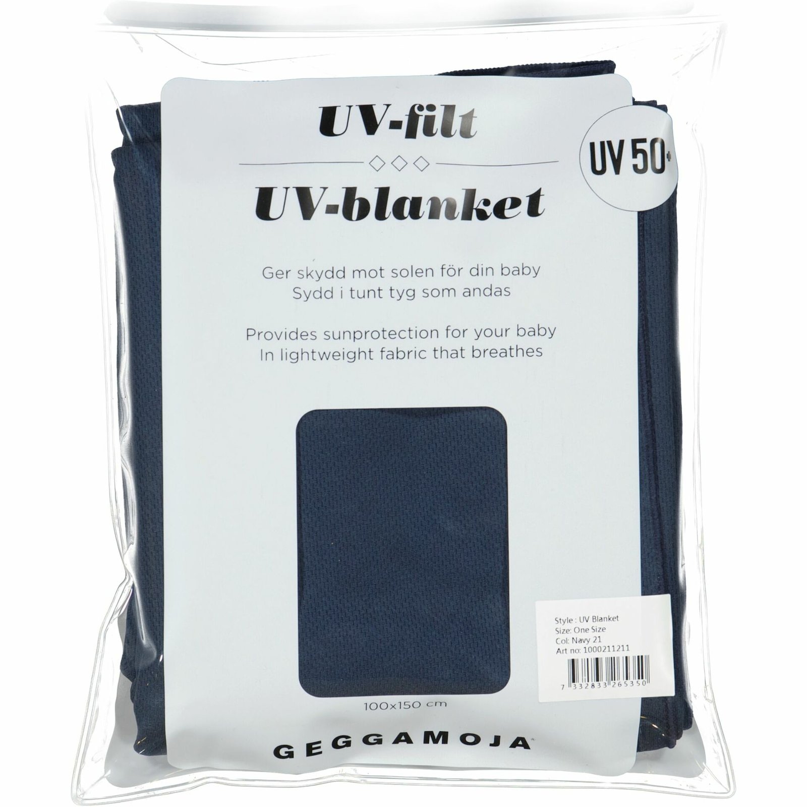 Geggamoja UV Blanket Navy One Size