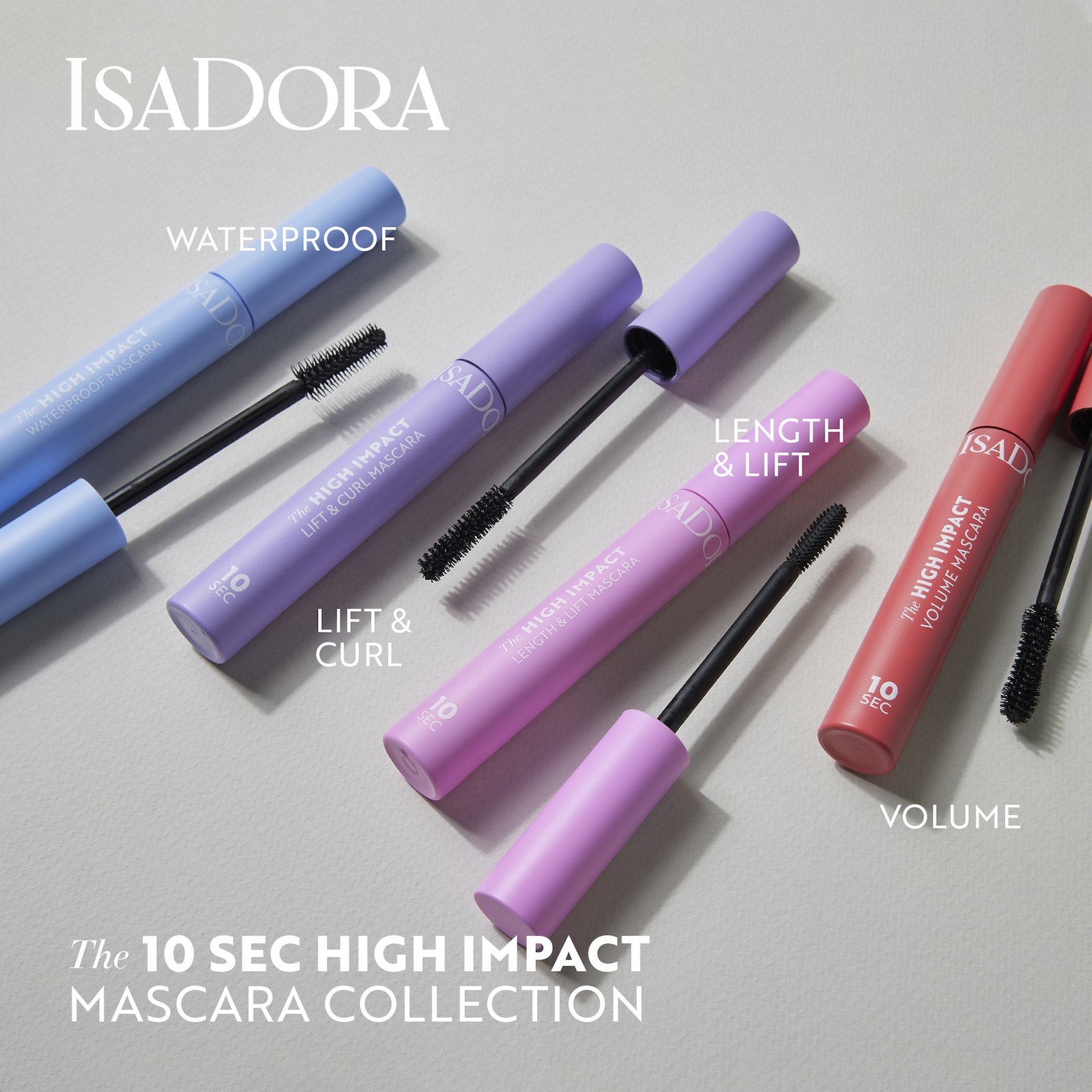 IsaDora 10 Sec High Imp Length & Lift Mascara 01 Black 9 ml