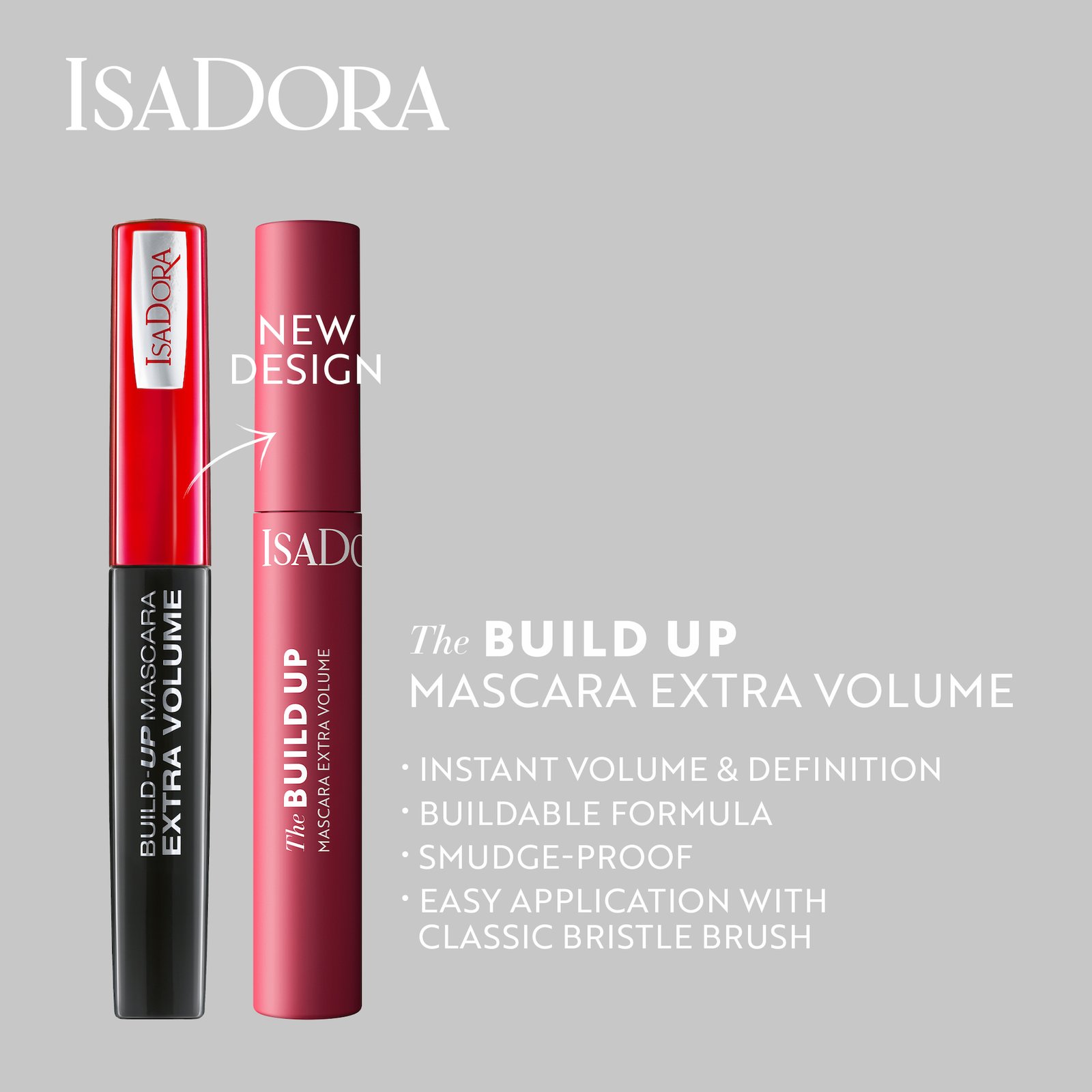 IsaDora Build Up Mascara Extra Volume 02 Dark Brown 10 ml
