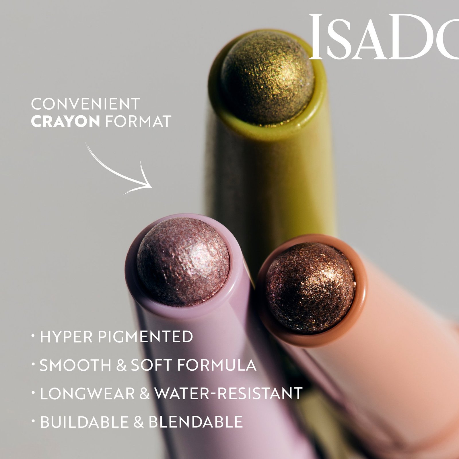 Isadora The Matte Eyeshadow Stick Longwear & Water-Resistant 64 Smoky Grey