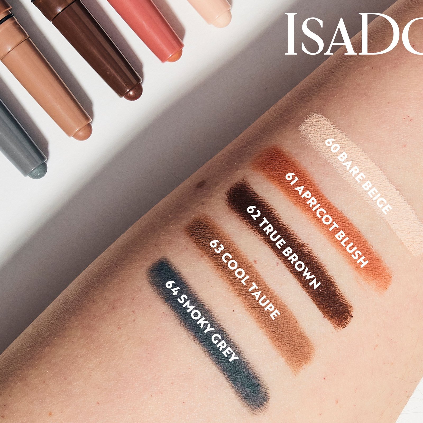 Isadora The Matte Eyeshadow Stick Longwear & Water-Resistant 64 Smoky Grey